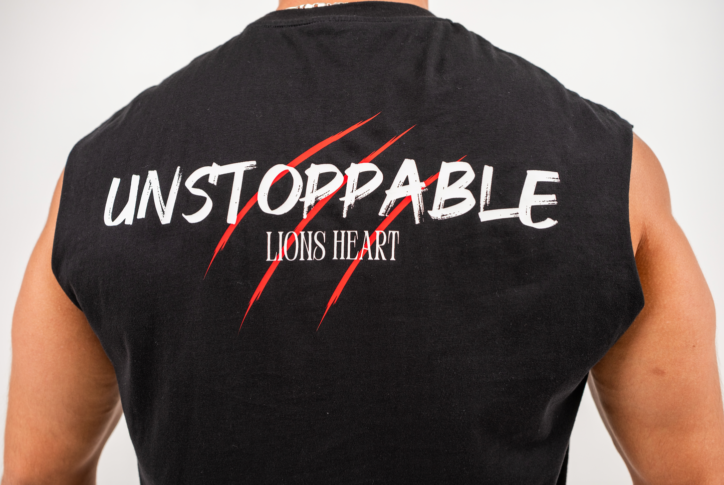 LIONS HEART “UNSTOPPABLE” Sleeveless Tee – Black